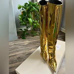 Alexandre Vauthier Gold Boots